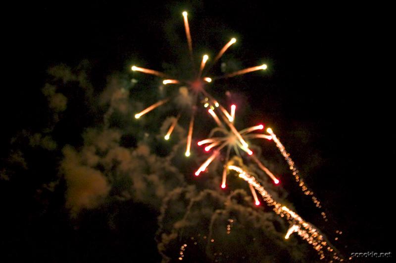 blurry fireworks